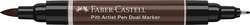 Marqueur double pointe Pitt Artist Pen Dual Faber-Castell, Sépia