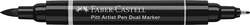 Marqueur double pointe Pitt Artist Pen Dual Faber-Castell, Noir