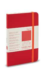 Papier Ispira couvertrue souple Fabriano, 9 x 14 cm, Rouge