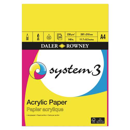 Acryl schilderblok DALER-ROWNEY System 3 