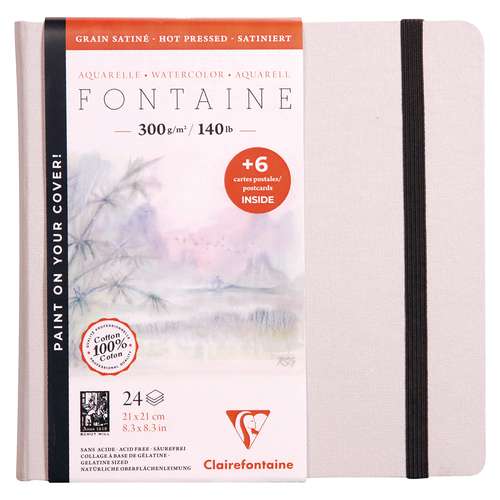 Carnet cousu Fontaine Clairefontaine, 21 cm x 21 cm, Carnet à esquisses,  300 g/m² | 59755