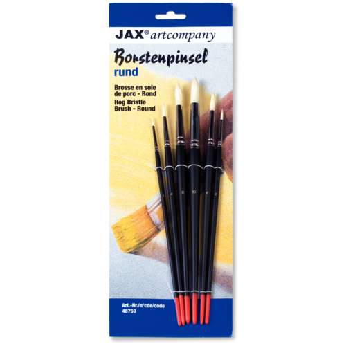 JAX® penselenset, varkenshaar, rond 