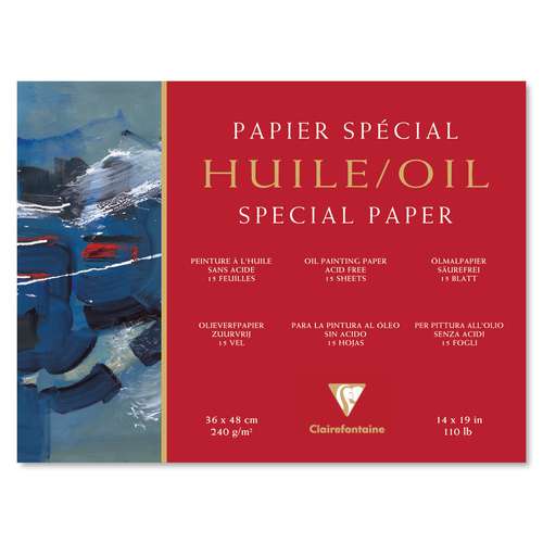 Bloc papier Clairefontaine pour peinture à l'huile (240g/m2) 
