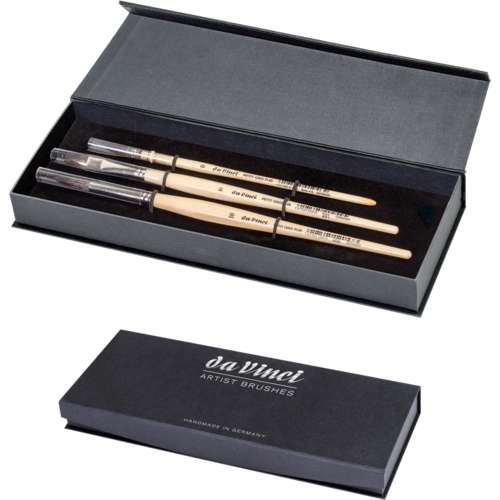 Set de 3 pinceaux aquarelle Petit Gris série 4251 Da Vinci 