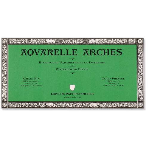 Bloc papier aquarelle Arches 300g/m²  Le Géant des Beaux-Arts - N°1 de la  vente en ligne de matériels pour Artistes