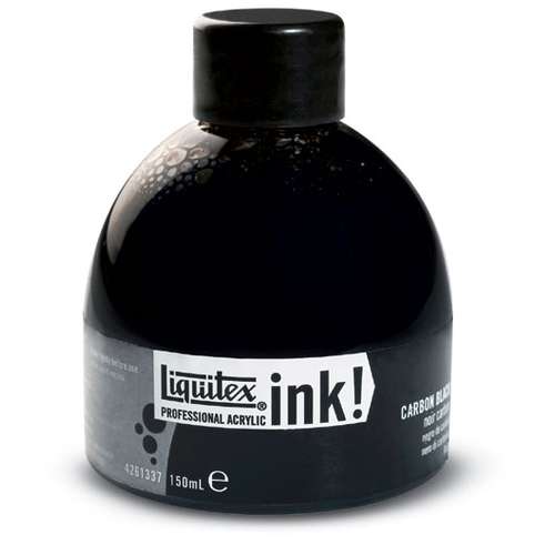 Encre acrylique professionnelle noir carbone Liquitex 