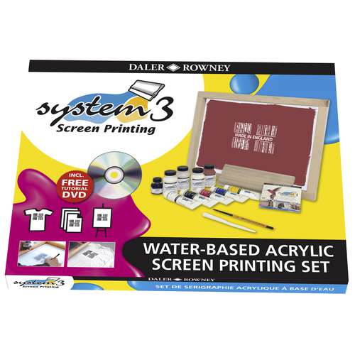 Set de sérigraphie acrylique à base d’eau Daler-Rowney System 3 