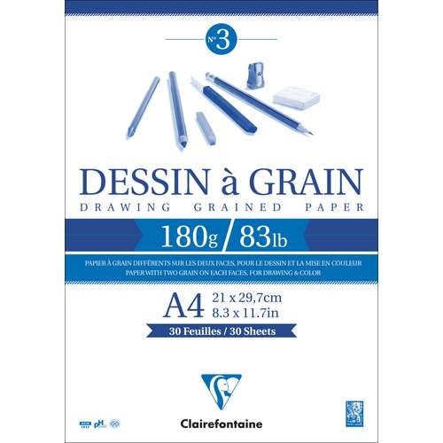 Bloc Dessin à Grain 185 g/m² Clairefontaine 
