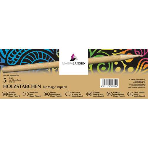Houtstaafjes voor Magic Paper® - Kraspapier 