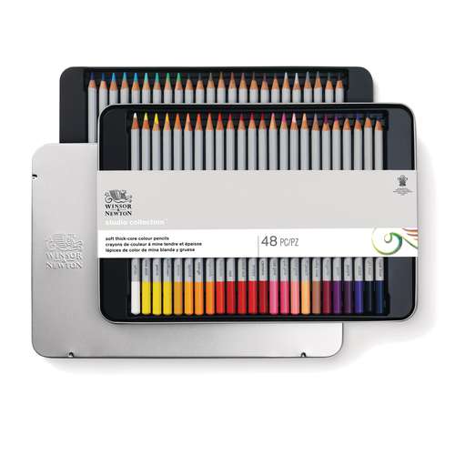 Coffret Crayons de Couleur - Winsor & Newton Studio Collection - 50 Pièces
