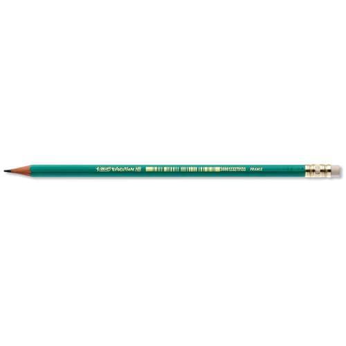 Lot de 12 crayons graphites avec gomme Ecolution Evolution BIC 