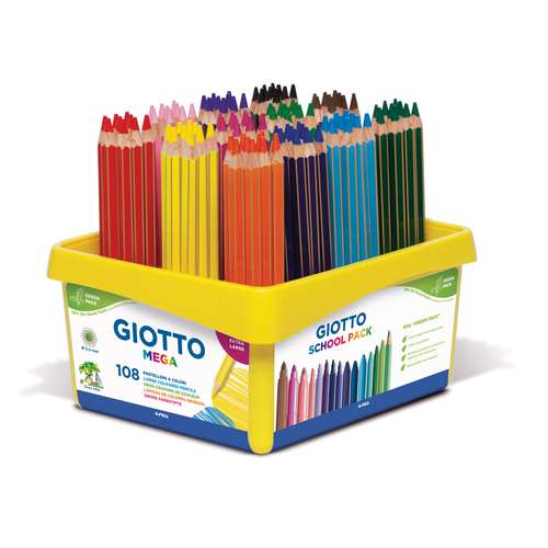 Lots de 108 crayons de couleur Giotto Mega 
