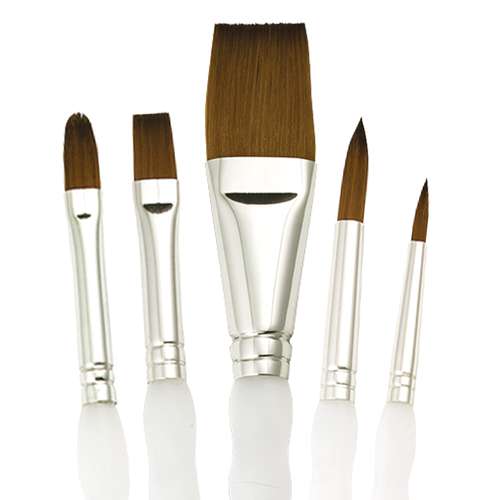Royal & Langnickel® | SOFT-GRIP™ penselen ○ assorti ○ 5-set — synthetisch haar 