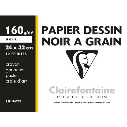 Bloc de dessin blanc CLAIREFONTAINE PASTELMAT® Papier pour pastels