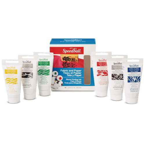 Speedball® | Fabric and Paper Block Printing Ink — 6-set 