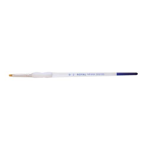 Pinceaux Soft-Grip pointe plate courte Royal Langnickel, série SG155 