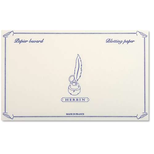 Lot de 10 buvards blancs Jacques Herbin 