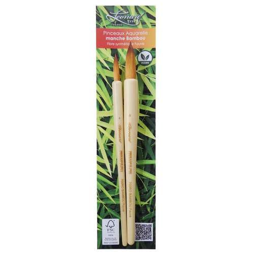 Lot de 2 pinceaux bambou Fauve 700RO Léonard 