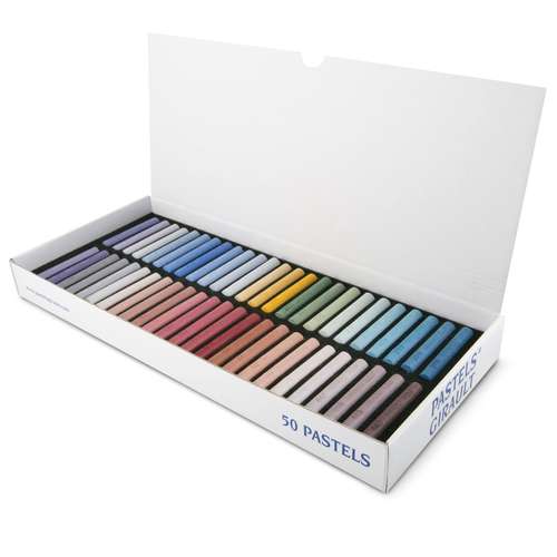 Coffret en carton de 50 pastels Girault (sélection harmonie - nouvelles nuances) 