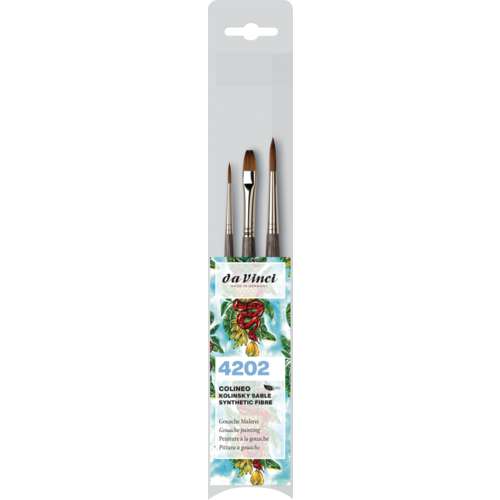 da Vinci | COLINEO 4202 ○ synthetisch haar — 3-penselenset Gouache Painting 