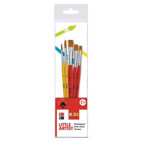 Marabu | KiDS LITTLE ARTIST penselen — 5-set voor kinderen vanaf 5 jaar 