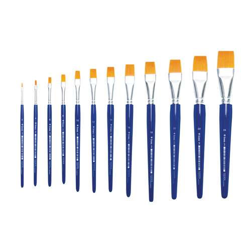 lineo | Serie 573 hobbypenseel ○ plat — synthetisch haar 