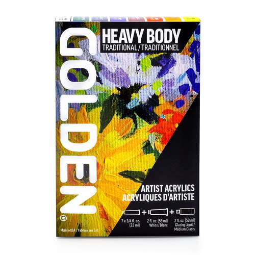 GOLDEN® | HEAVY BODY acrylverf — 8-set TRADITIONAL 