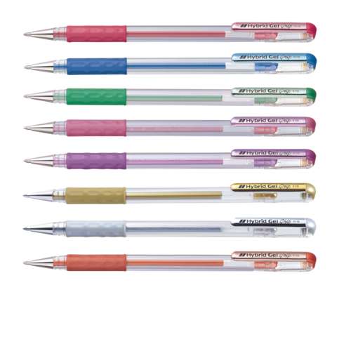 PENTEL® Hybrid Gel rollerball Grip Metallic K118 