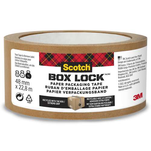 Scotch™ | Box Lock™ Paper Packaging Tape — 22.8 metre roll 