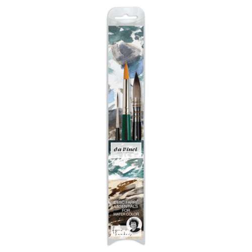 da Vinci | SIGNATURE 4013 ○ 3-set ESSENTIALS FO WATERCOLOUR by CESC FARRÉ — synthetisch haar 