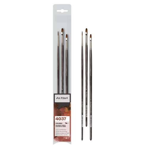 da Vinci | COLINEO 4037 olieverfpenselen ○ 3-set — synthetisch haar 