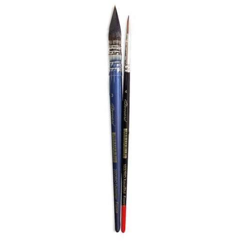 Léonard | Aquarelpenselen ○ 2-set L2072-1 LA BASE — synthetisch haar 