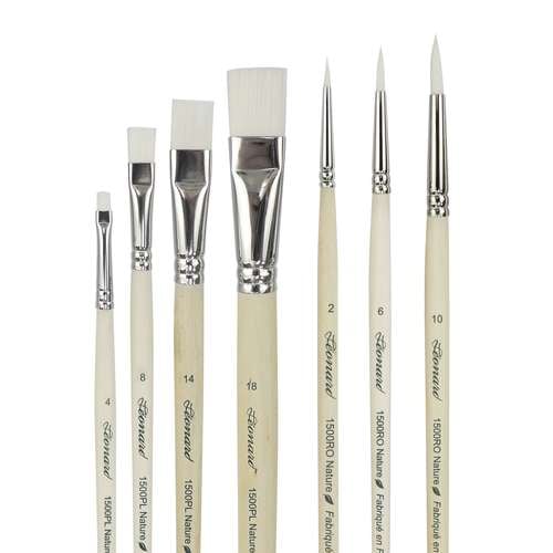Léonard | Nature penselen ○ 7-set L1500-2 — bio-sourced haar 