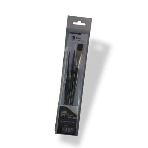 lineo | Edition MARTIN THOMAS penselen ○ 3-set 635 URBAN SKETCHING — synthetisch haar 
