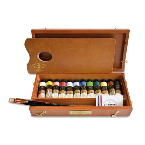 Coffret bois peinture acrylique extra-fine Charvin 