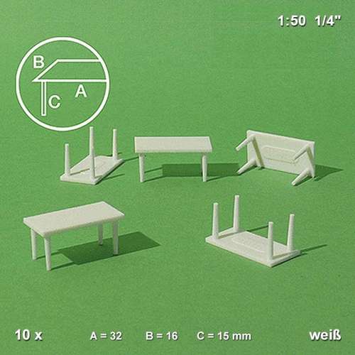 SCHULCZ | Miniatuur tafels ○ 1:50 — 10-set 