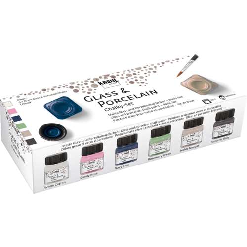Set de peinture Verre & Porcelaine effet craie Kreul 