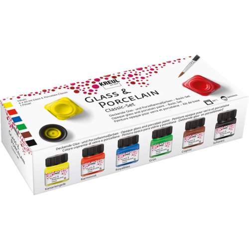 KREUL | GLASS & PORCELAIN glas- en porceleinverf — 6-set CLASSIC 