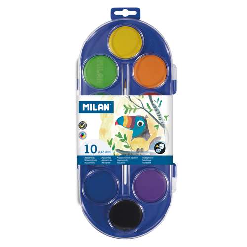 Set de 10 pastilles aquarelle Milan 