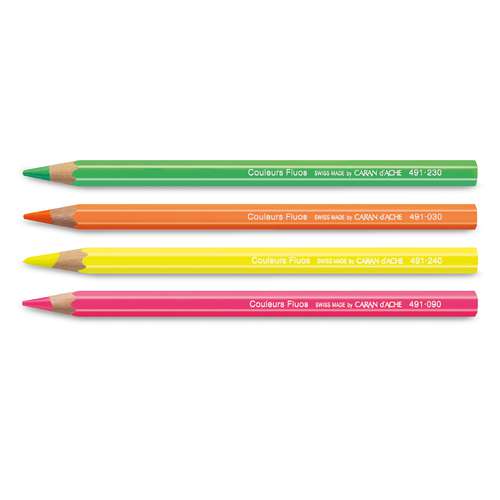 Crayons de couleur  maxi fluo Caran d'Ache 