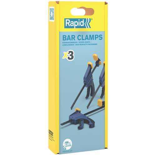Rapid® | Mini One-Handed Glue Clamps — pack of 3 