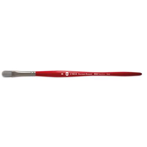 Pinceau Unico Sintetico fibre argentée pointe usée bombée, série 812 Borciani e Bonazzi 