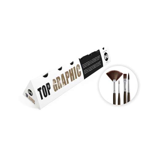 Borciani e Bonazzi | TOP GRAPHIC penselen ○ 4-cadeauset — synthetisch haar 