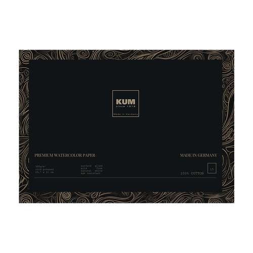KUM® | PREMIUM WATERCOLOR PAPER pad — 100% cotton 
