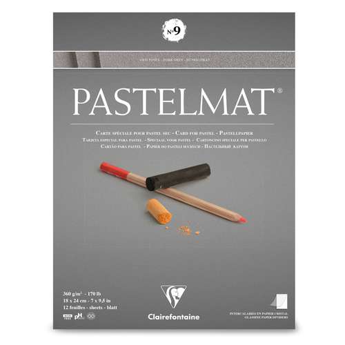 Clairefontaine | PASTELMAT® N°9 pastelblok — donkergrijs 