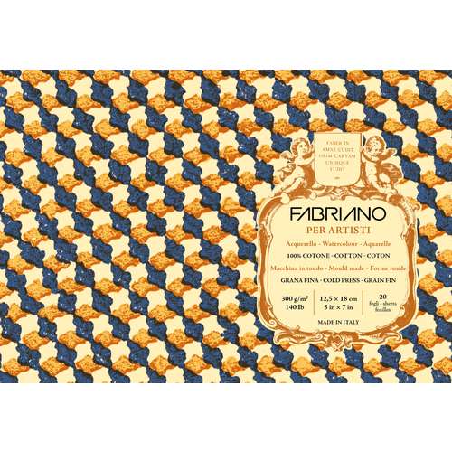 FABRIANO® | BLOCCO PER ARTISTI aquarelblok — grana fina = fijngekornd (1)