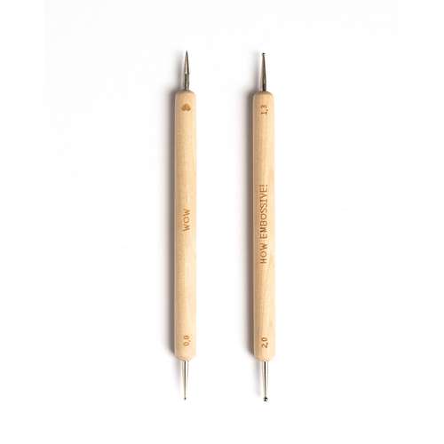 Lot de 2 double-pointes à gaufrer et à embosser Folia (1)