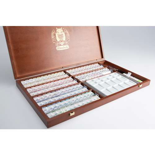 Coffret bois prestige 140 1/2 godets d'aquarelle Horadam Schmincke (5)